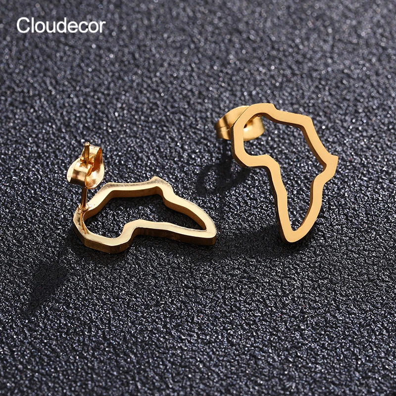 Stylish Earrings 2021 Hollow Africa Map Earrings Jewelry Series 18k Gold Small Stainless Steel Stud Earrings Studs Hollow Out
Stylish Earrings 2021 Hollow Africa Map Earrings Jewelry Series 18k Gold Small Stainless Steel Stud Earrings Studs Hollow Out