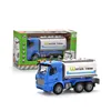 Boy's favorite car model toys friction driving road cleaning sanitation truck interesting operation water tank