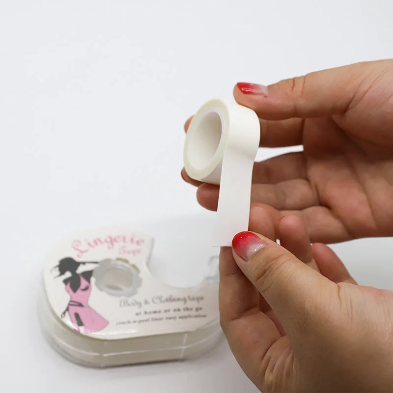 Self-adhesive Convenient Safe Fashion Lingerie Accessories Boob Body Tape with Dispenser, Transparent
Self-adhesive Convenient Safe Fashion Lingerie Accessories Boob Body Tape with Dispenser, Transparent
