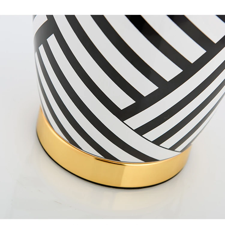 China new modern zebra bedside porcelain table lamp ceramic desk reading table light