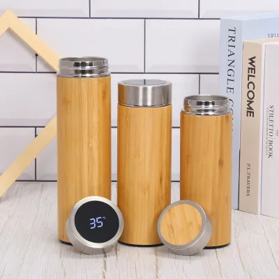 Customized Stainless steel Eco Friendly Bamboo Coffee Travel Bottle with Temperature Display Lid Smart Tea Mug Bottle, As picture
Customized Stainless steel Eco Friendly Bamboo Coffee Travel Bottle with Temperature Display Lid Smart Tea Mug Bottle, As picture
