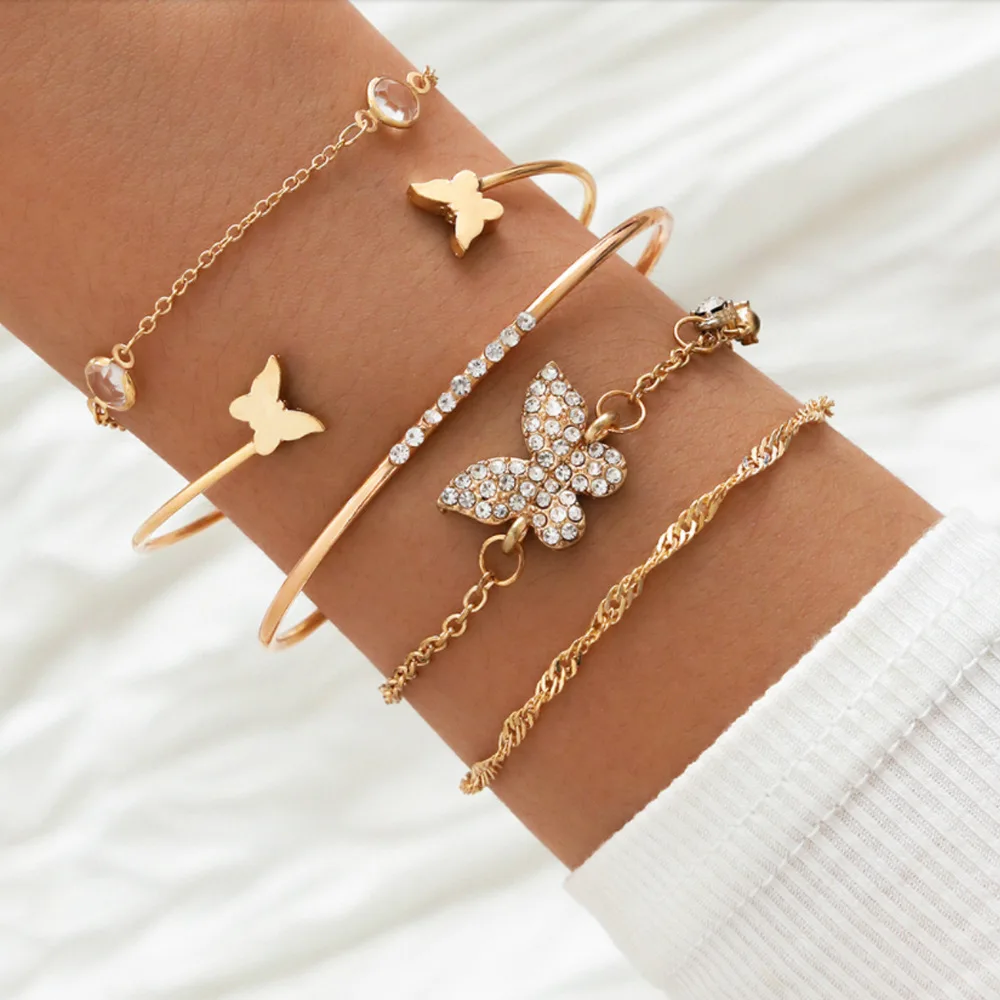 Fashion gold butterfly bracelet set For Women wholesale ND2109258, Picture 
Fashion gold butterfly bracelet set For Women wholesale ND2109258, Picture