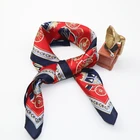 Costom 2019 New design 100% silk satin Kerchief scarf wholesale china
