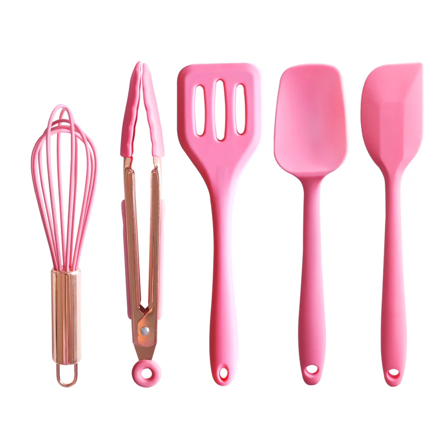 5 Pieces Small Kits High Temperature cooking set for real cooking Silicone Kids Baking Set With Silicone Handle, Customized
5 Pieces Small Kits High Temperature cooking set for real cooking Silicone Kids Baking Set With Silicone Handle, Customized