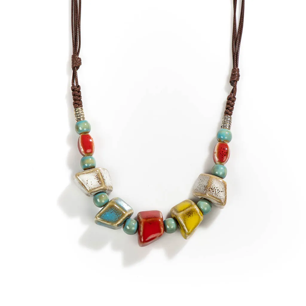 Colorful Irregular shape Ceramic Beads Necklace artware Antique wholesale Necklaces & Pendants For women
Colorful Irregular shape Ceramic Beads Necklace artware Antique wholesale Necklaces & Pendants For women