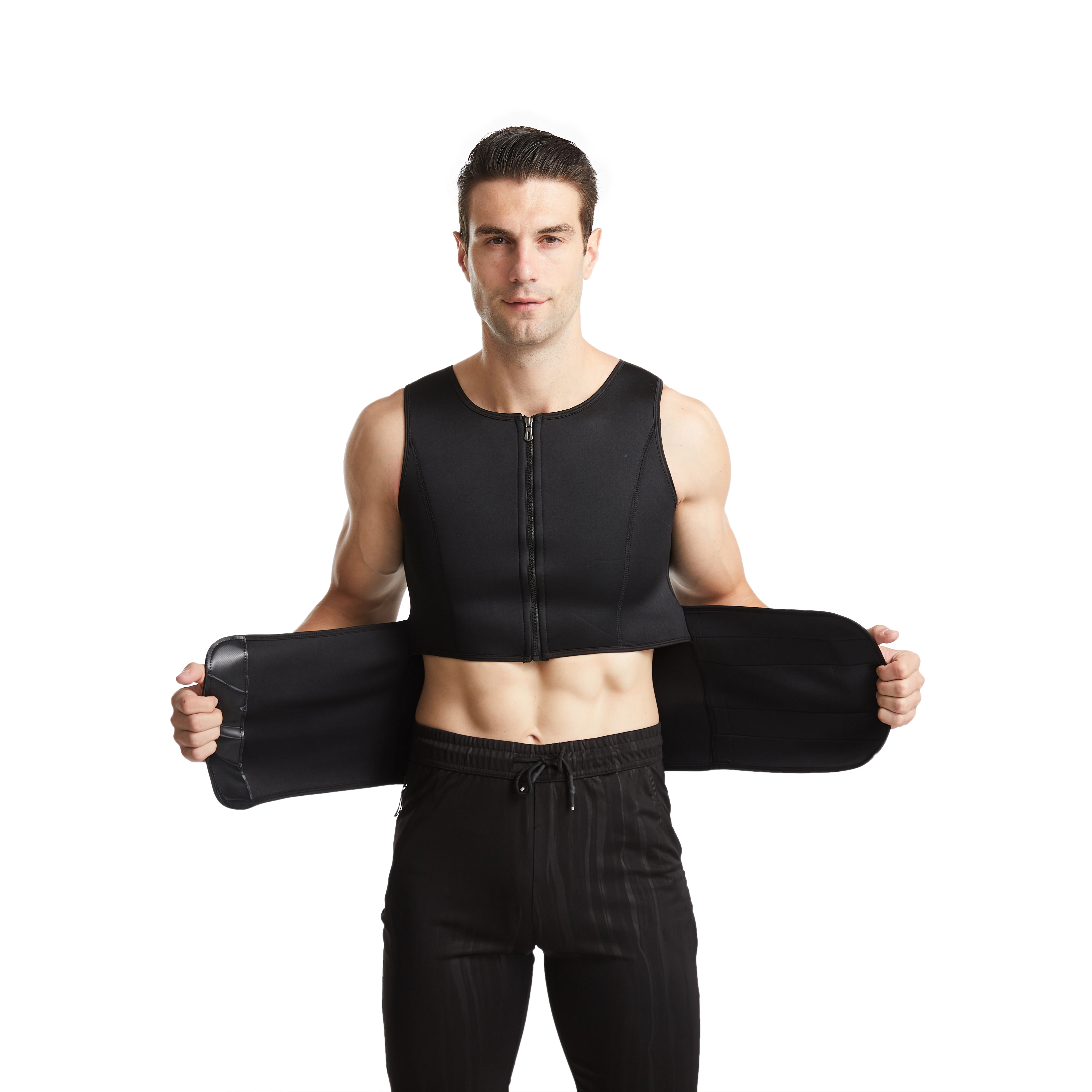 Sauna Vest for Men with Waist Trainer Zipper Neoprene Sauna Sweat Vest Workout Waist Trimmer Vest, Black,grey
Sauna Vest for Men with Waist Trainer Zipper Neoprene Sauna Sweat Vest Workout Waist Trimmer Vest, Black,grey
