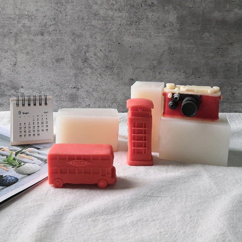 J1115 DIY Aroma Crafts Retro Style Telephone booth Plaster Resin Mould 3D Bus Camera Shape Candle Silicone Mold, White
J1115 DIY Aroma Crafts Retro Style Telephone booth Plaster Resin Mould 3D Bus Camera Shape Candle Silicone Mold, White