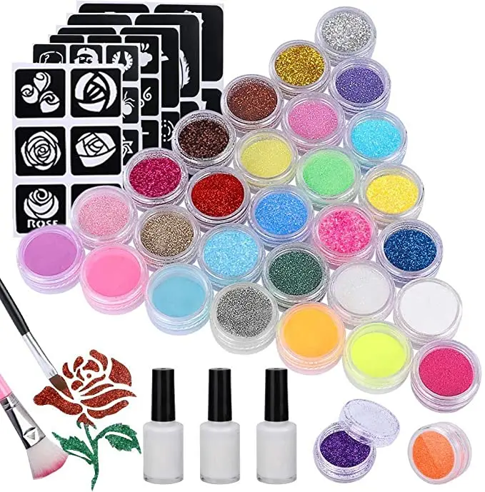 OEM DIY Glitter Tattoo Kit Unique Professional Glitter Tattoos for Kids and Adults Glitter Temporary Tattoo Set
OEM DIY Glitter Tattoo Kit Unique Professional Glitter Tattoos for Kids and Adults Glitter Temporary Tattoo Set