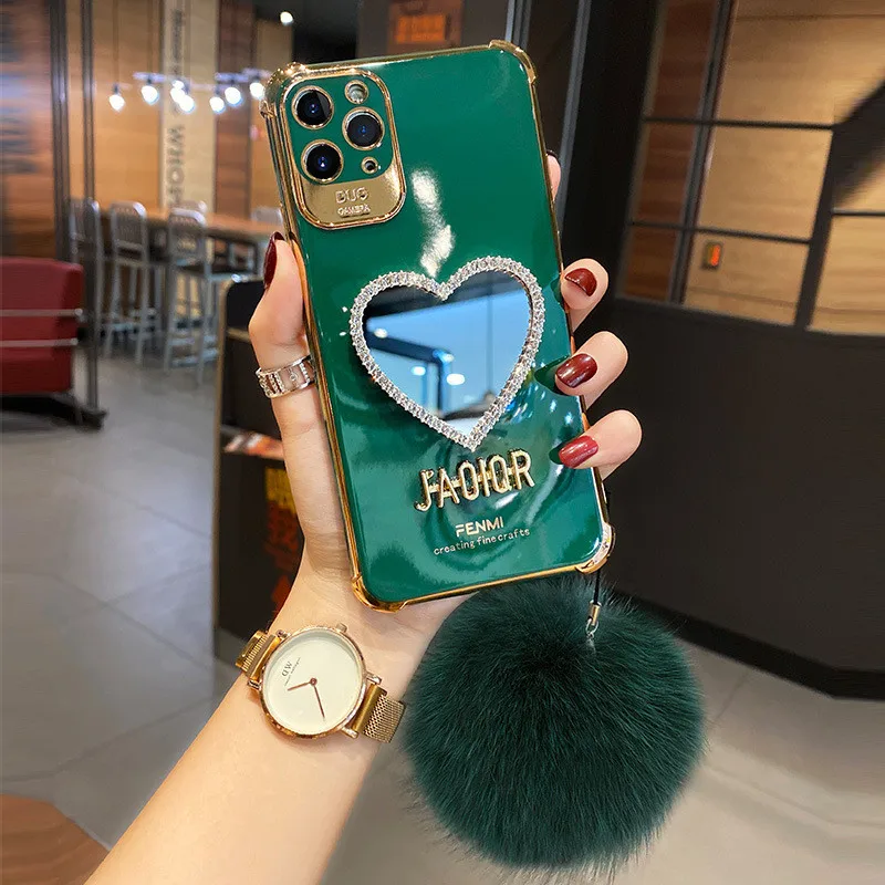for iphone 7 8 plus x xr xs max 11 12 pro max shockproof mirror fur ball shiny phone covers, Various
for iphone 7 8 plus x xr xs max 11 12 pro max shockproof mirror fur ball shiny phone covers, Various