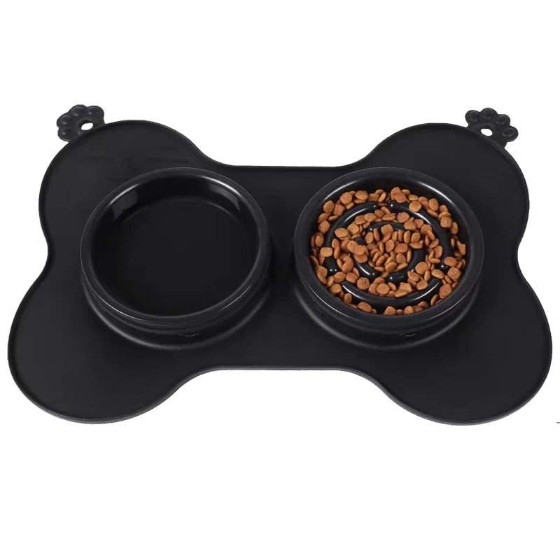 high quality double bowls pet silicone mat slow food with stand foldable ice water salad big pet bowl 3in1 black, Black, grey
high quality double bowls pet silicone mat slow food with stand foldable ice water salad big pet bowl 3in1 black, Black, grey