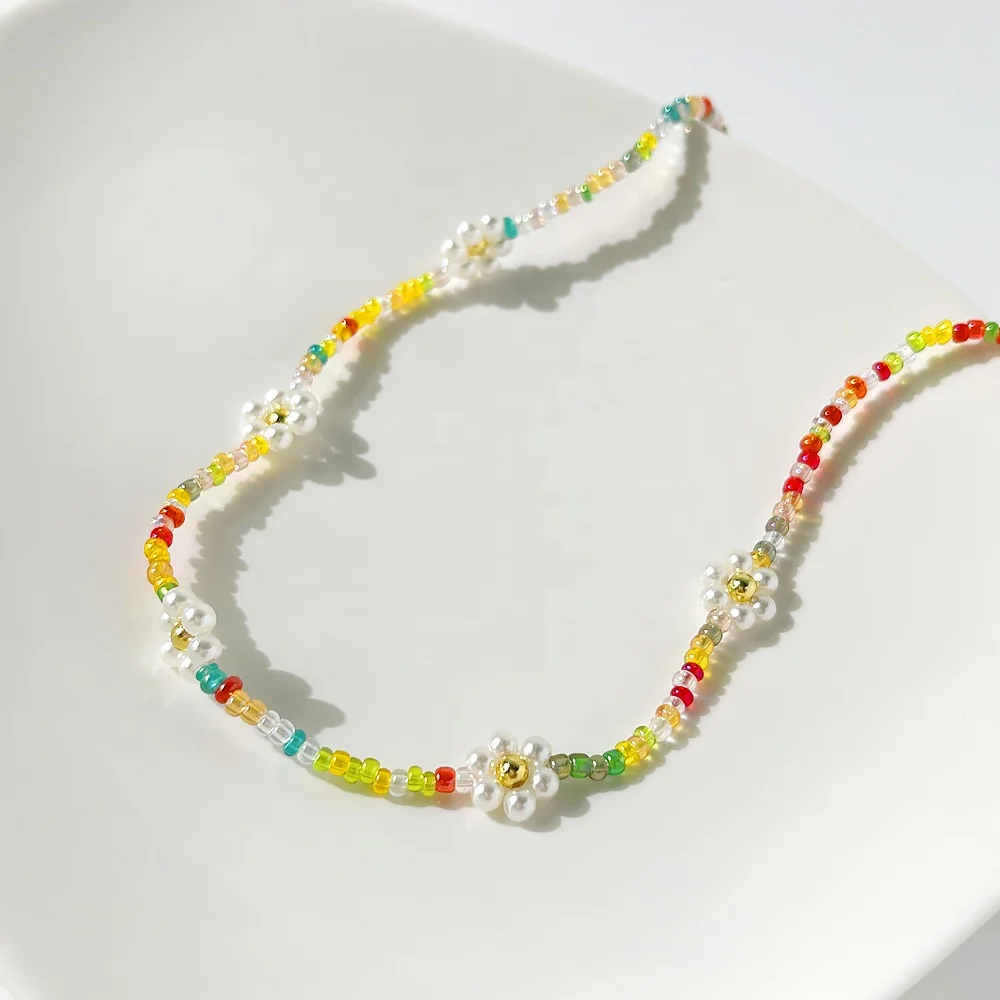 N0505 Rainbow acrylic sweet flower bead necklaces girl Boho colorful flower thin necklace vintage multi color women jewelry
N0505 Rainbow acrylic sweet flower bead necklaces girl Boho colorful flower thin necklace vintage multi color women jewelry