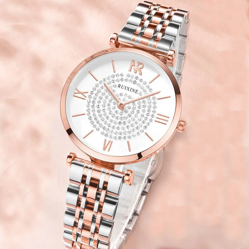Ruixine 608 women watch set luxury brand diamond watches fashion sport quartz ice Stainless Steel Clock female wristwatch
Ruixine 608 women watch set luxury brand diamond watches fashion sport quartz ice Stainless Steel Clock female wristwatch