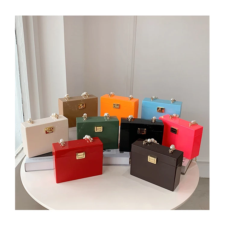 Solid Color PVC Small Square Bags Luxury Acrylic Messenger Bags Trendy Evening Party Pearl Handbags Women Box Lipsticks Purses
Solid Color PVC Small Square Bags Luxury Acrylic Messenger Bags Trendy Evening Party Pearl Handbags Women Box Lipsticks Purses
