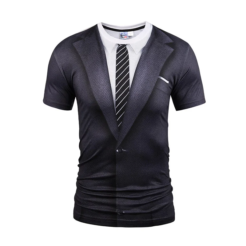 Summer Funny 3D Printing Fake Two-Piece Men Tees Short Sleeves Creativity Casual Plus Size Tops T-Shirts, Customized color
Summer Funny 3D Printing Fake Two-Piece Men Tees Short Sleeves Creativity Casual Plus Size Tops T-Shirts, Customized color