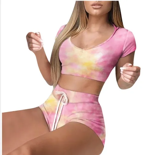 Wholesale Plus Size New Loungewear Crop Top And Shorts Two Piece Sets Tie Dye Sleepwear For Women, 4 colors
Wholesale Plus Size New Loungewear Crop Top And Shorts Two Piece Sets Tie Dye Sleepwear For Women, 4 colors