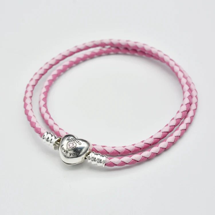 In Stock Two Braided Bracelet with 925 Sterling Silver Pink Heart Charm
In Stock Two Braided Bracelet with 925 Sterling Silver Pink Heart Charm