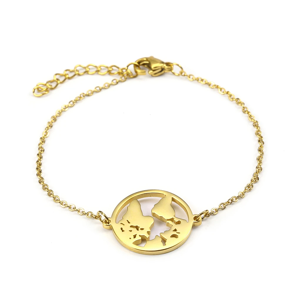 Map Series Jewelry Stainless Steel Gold Plated World Country Map Coin Bracelet For Women, Steel/rose gold /gold
Map Series Jewelry Stainless Steel Gold Plated World Country Map Coin Bracelet For Women, Steel/rose gold /gold
