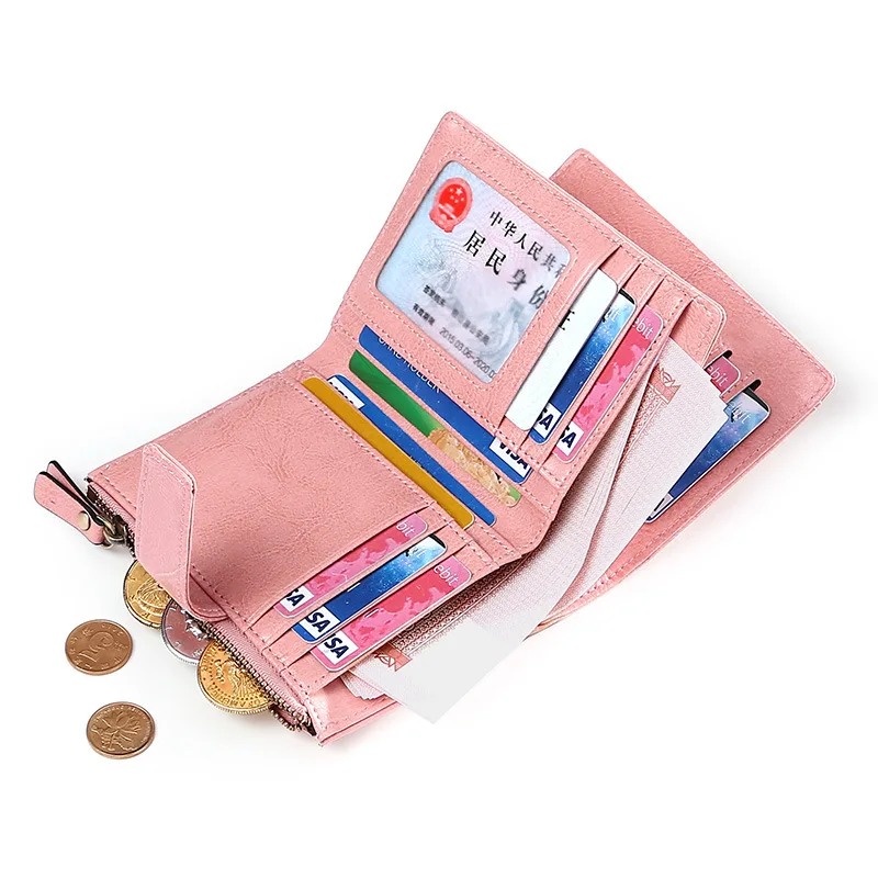 2019 New Korean Version Oil Wax Cowhide Short Women's Wallet Leather Zipper Cute Small Purse for Ladies
2019 New Korean Version Oil Wax Cowhide Short Women's Wallet Leather Zipper Cute Small Purse for Ladies