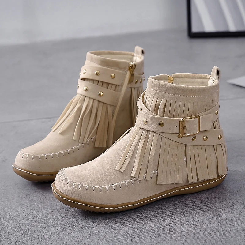 HYWY-886 2020 New arrival moccasin tassel flat bottomed boots shoes platform fashionable fall winter women's casual shoes, As picture or customized color
HYWY-886 2020 New arrival moccasin tassel flat bottomed boots shoes platform fashionable fall winter women's casual shoes, As picture or customized color