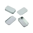 Product Tin Small Product Flat Iron Black Empty Slip Lid Slide Square Tin Boxes