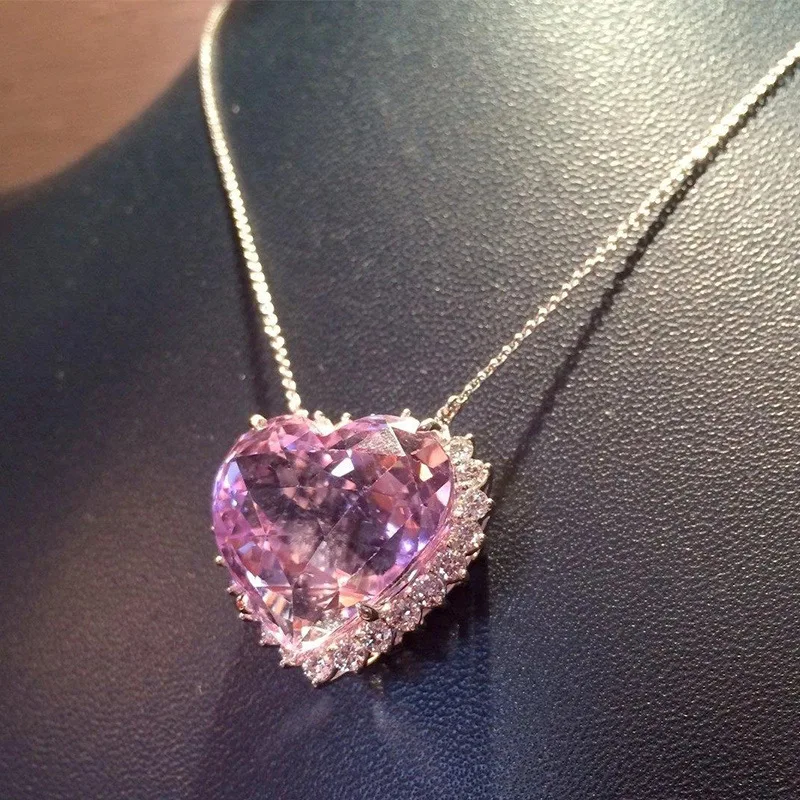 Valentine Day Gift Pink Cubic Zirconia Heart Shape Pendant Necklace CZ Heart Wedding Necklace for Gifts
Valentine Day Gift Pink Cubic Zirconia Heart Shape Pendant Necklace CZ Heart Wedding Necklace for Gifts