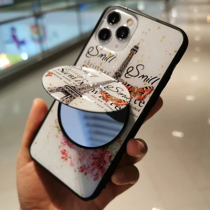2020 newest arrival luxury make up beauty smart mirror stand mobile phone case for iPhone 11 pro max 6.5 inch phone accessories
2020 newest arrival luxury make up beauty smart mirror stand mobile phone case for iPhone 11 pro max 6.5 inch phone accessories