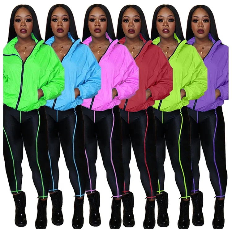 Fashion Clothing Long Sleeve Leggings Pants Tracksuit Joggers Two Piece Fall Sets Women, Green / blue / yellow / pink / purple / red
Fashion Clothing Long Sleeve Leggings Pants Tracksuit Joggers Two Piece Fall Sets Women, Green / blue / yellow / pink / purple / red