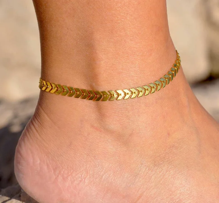 

Start Order Beach Anklet Accessories Wholesale Bohemian Arrow Anklet For Women Online Shopping, Gold,rose gold,black and silver