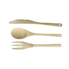 Reusable Bamboo Cutlery Set With Spoon Fork Knife Toothbrush Straw