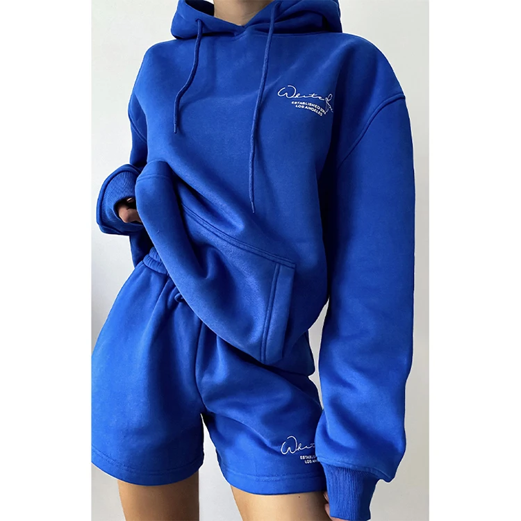 Custom Fall Women Clothing Solid Color Long Sleeve Two Piece Hoodie Set With Shorts Causal Shorts and Hoodie Jogger Set, Customized color
Custom Fall Women Clothing Solid Color Long Sleeve Two Piece Hoodie Set With Shorts Causal Shorts and Hoodie Jogger Set, Customized color