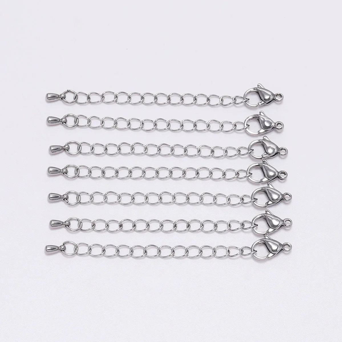 Stainless Steel Tail Chain Lobster Clasp Extender Chains Adjustable Extension End Chain for DIY Bracelet NecklaceJewelry Making
Stainless Steel Tail Chain Lobster Clasp Extender Chains Adjustable Extension End Chain for DIY Bracelet NecklaceJewelry Making