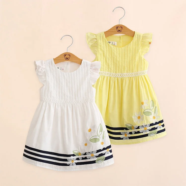Wholesale baby summer ruffle flutter sleeve cotton toddler girls boutique Embroidery dresses
Wholesale baby summer ruffle flutter sleeve cotton toddler girls boutique Embroidery dresses