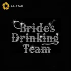Bling letters design iron on transfer rhinestone hotfix for clothing