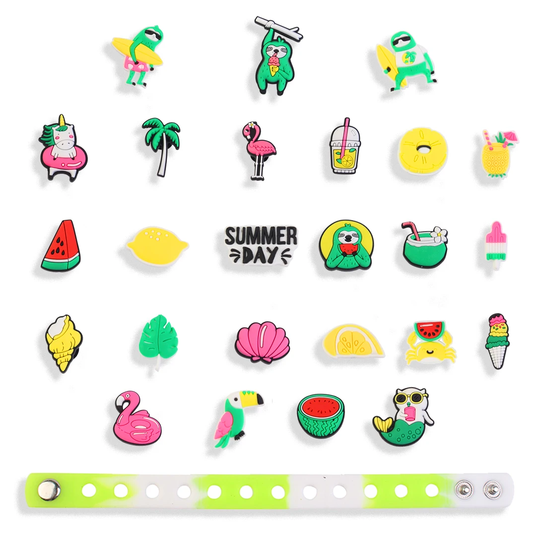Croc Charms Shoe Decoration Women Shoe Accessories Kid Gift Hot selling summer day Shoe Charms for Bracelets, Customized color
Croc Charms Shoe Decoration Women Shoe Accessories Kid Gift Hot selling summer day Shoe Charms for Bracelets, Customized color