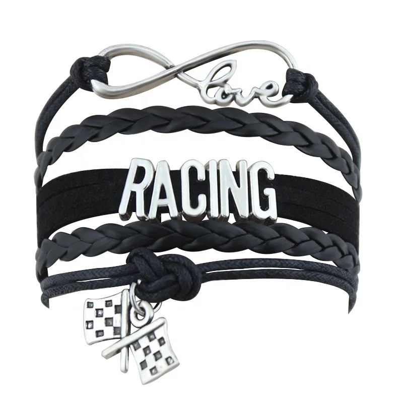 Europe And America Popular Handmade Weave I Love Racing Bracelet With Checkered Flag
Europe And America Popular Handmade Weave I Love Racing Bracelet With Checkered Flag