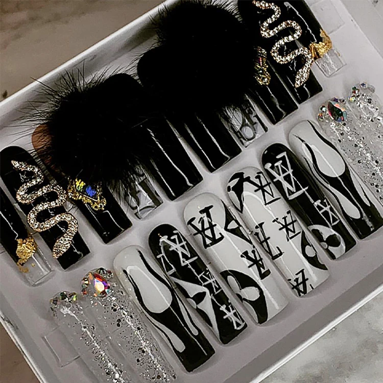 Wholesale Price Long Ballerina Coffin Shining Stars Diamond Nails Art Press On Nails Custom Artificial Customize Nails, Natural,multi-color,customized color
Wholesale Price Long Ballerina Coffin Shining Stars Diamond Nails Art Press On Nails Custom Artificial Customize Nails, Natural,multi-color,customized color