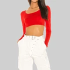 custom cotton shirtswomen tank top sexy hollow out scoop neck long sleeve top for girls for autumn