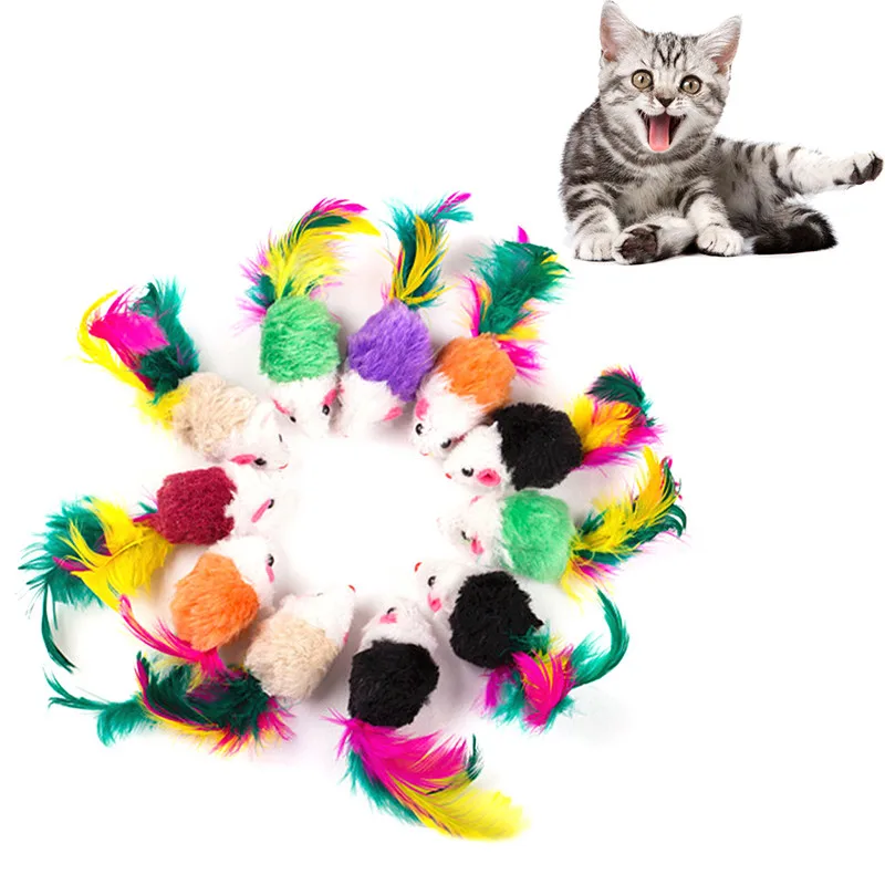 Cute Mini Soft Fleece False Mouse Cat Toys Colorful Feather Funny Playing Training Toys Cat Toy For Cats
Cute Mini Soft Fleece False Mouse Cat Toys Colorful Feather Funny Playing Training Toys Cat Toy For Cats