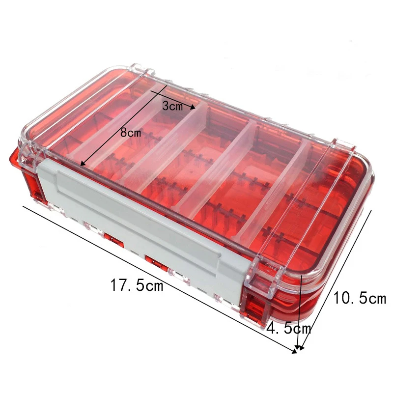 Double sided adjustable 12 10 compartments fishing tackle bait boxs plastic for fishing, Custom
Double sided adjustable 12 10 compartments fishing tackle bait boxs plastic for fishing, Custom