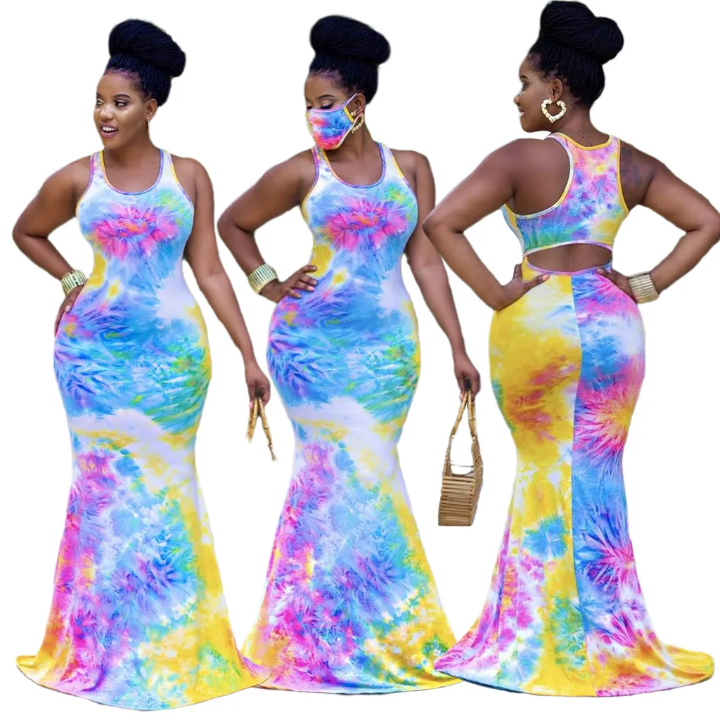 New arrival hot sale women sexy backless dress die-dye print sleeveless bodycon dress women elegant dress, As picture or customized make
New arrival hot sale women sexy backless dress die-dye print sleeveless bodycon dress women elegant dress, As picture or customized make