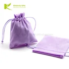 2019 Cheapest New Custom Design Soft Velvet Fabric Pouch Double Sided Suede Gift Bag for Jewellery