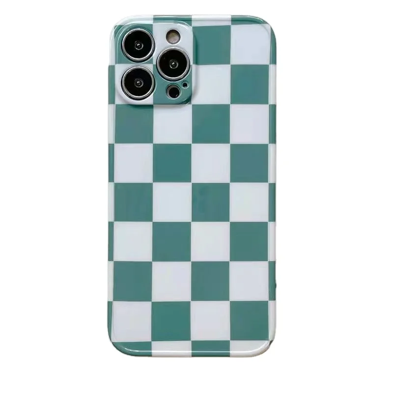 Wholesale white and green checkerboard lattice design sublimation aksesuarlari for iphone 13 protective coque phone case
Wholesale white and green checkerboard lattice design sublimation aksesuarlari for iphone 13 protective coque phone case