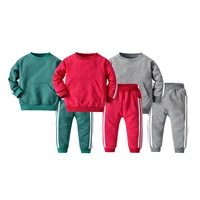 Solid color unisex children sports clothes set kids tracksuit fashion boy sweat suit
Solid color unisex children sports clothes set kids tracksuit fashion boy sweat suit