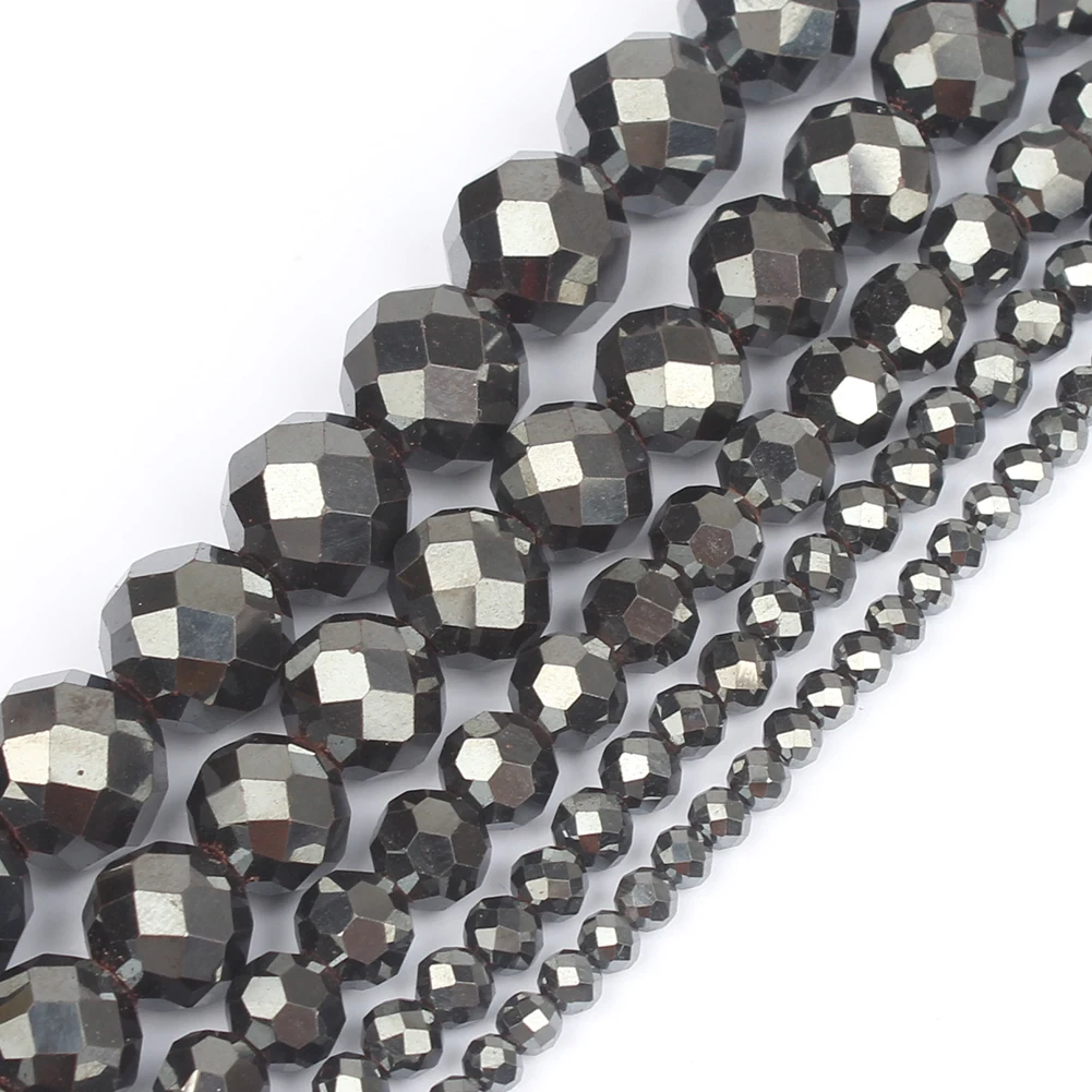 Wholesale Round 2/3/4/6/8/10MM Faceted Black Hematite Loose Stone Beads for Jewelry Making DIY
Wholesale Round 2/3/4/6/8/10MM Faceted Black Hematite Loose Stone Beads for Jewelry Making DIY