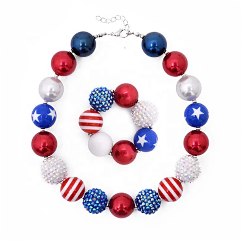 Wholesale handmade American Flag Pearl Children's Short Handmade Bead Necklace Set, Picture
Wholesale handmade American Flag Pearl Children's Short Handmade Bead Necklace Set, Picture