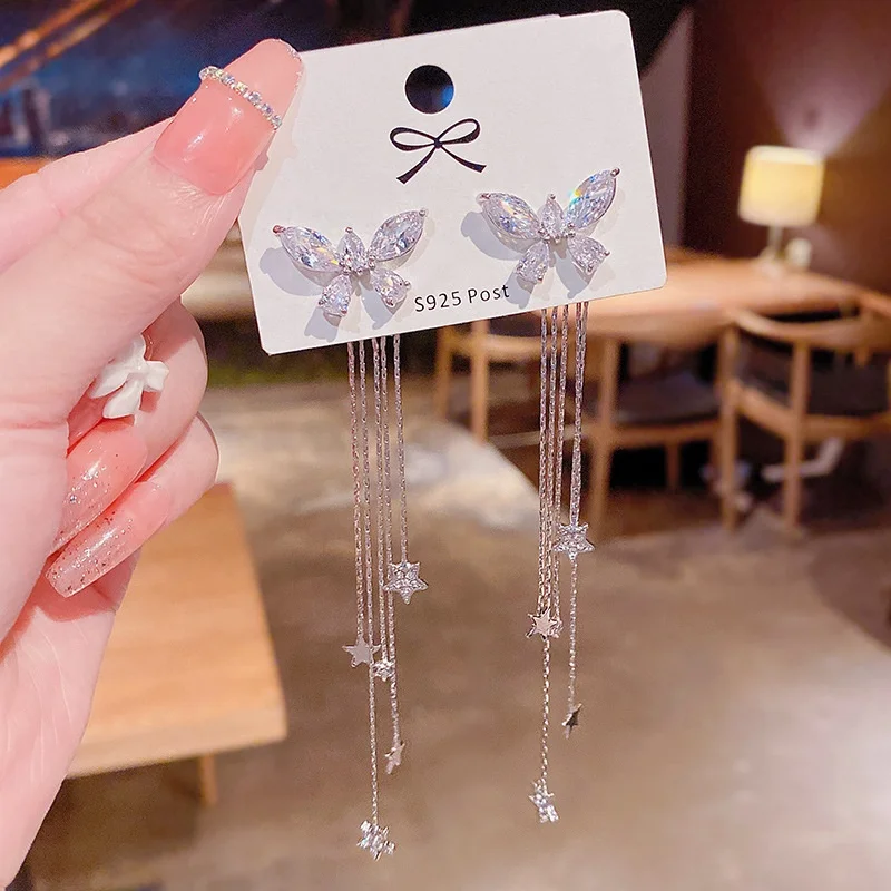 Long Tassel Butterfly Drop Earrings Silver Color 2022 Fashion Hanging Women Earrings Jewelry Girls Pendant Dangle Earrings, Gold and silver
Long Tassel Butterfly Drop Earrings Silver Color 2022 Fashion Hanging Women Earrings Jewelry Girls Pendant Dangle Earrings, Gold and silver