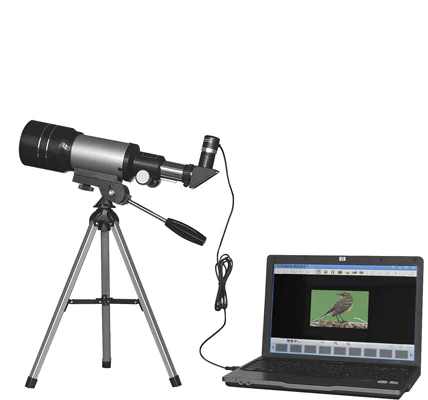 VGA resolution, big pixel size, wide dynamic range, low N/S ratio, 50 mm lens, 360 focus length USB astronomical telescope