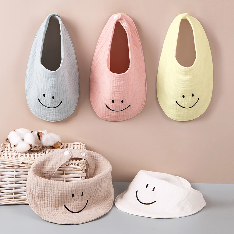 Embroidery Smile Baby Cotton Bibs Triangle Muslin Cotton Bibs Bandana Bibs For Baby 
Embroidery Smile Baby Cotton Bibs Triangle Muslin Cotton Bibs Bandana Bibs For Baby
