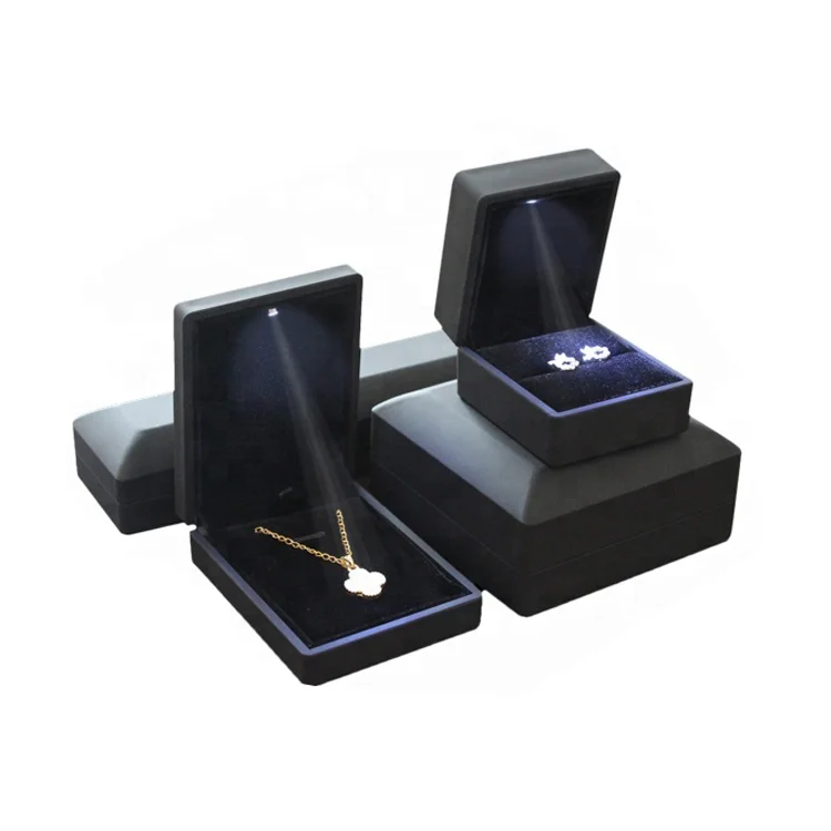 Wholesale Premium Custom Logo plastic ring boxes jewellery design with led light, Brown, white, pink, blue, purple,custom colore
Wholesale Premium Custom Logo plastic ring boxes jewellery design with led light, Brown, white, pink, blue, purple,custom colore