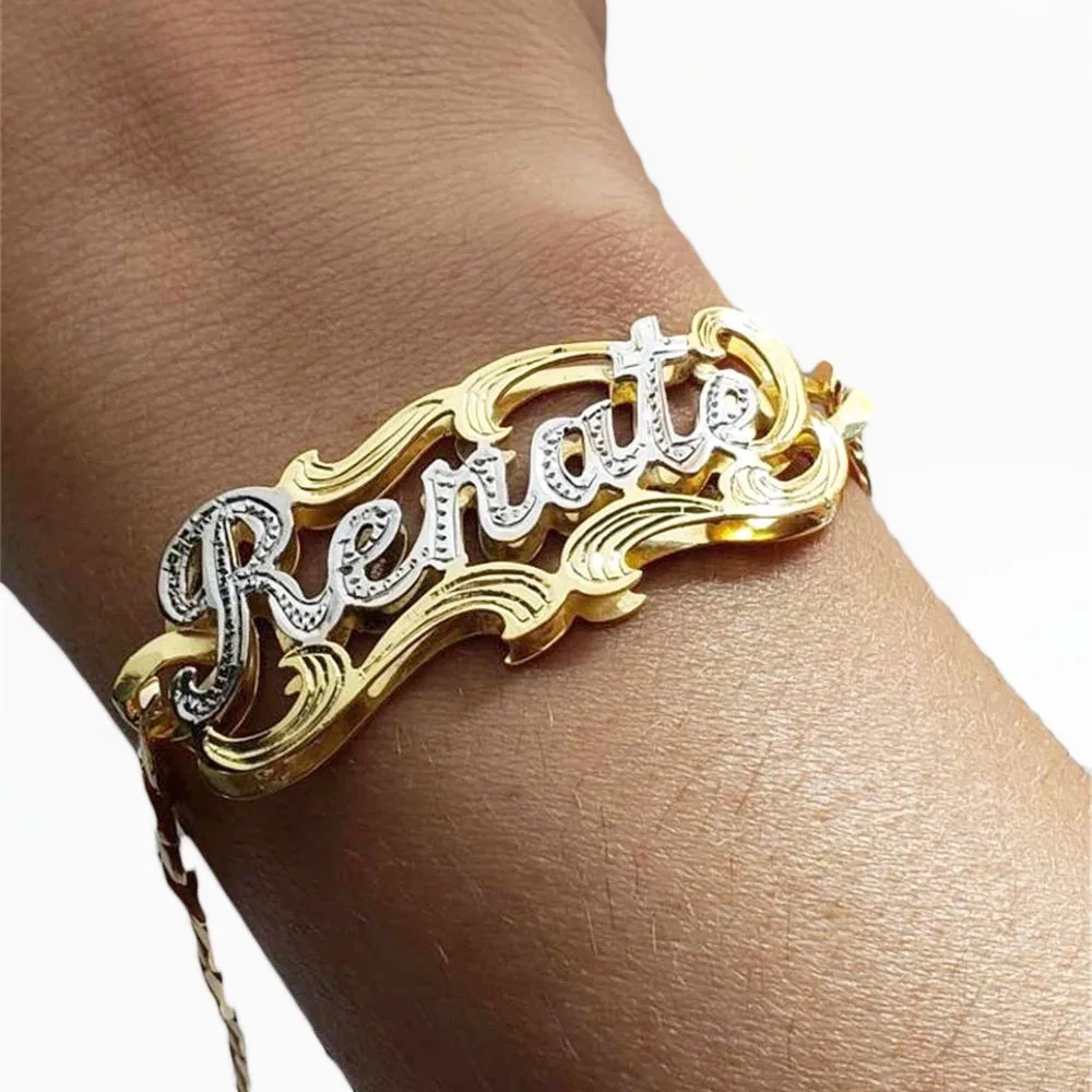 Silver Rose Gold plated Personalized Hip Hop custom adjustable letter name chain designer bangle bracelet jewelry women men
Silver Rose Gold plated Personalized Hip Hop custom adjustable letter name chain designer bangle bracelet jewelry women men
